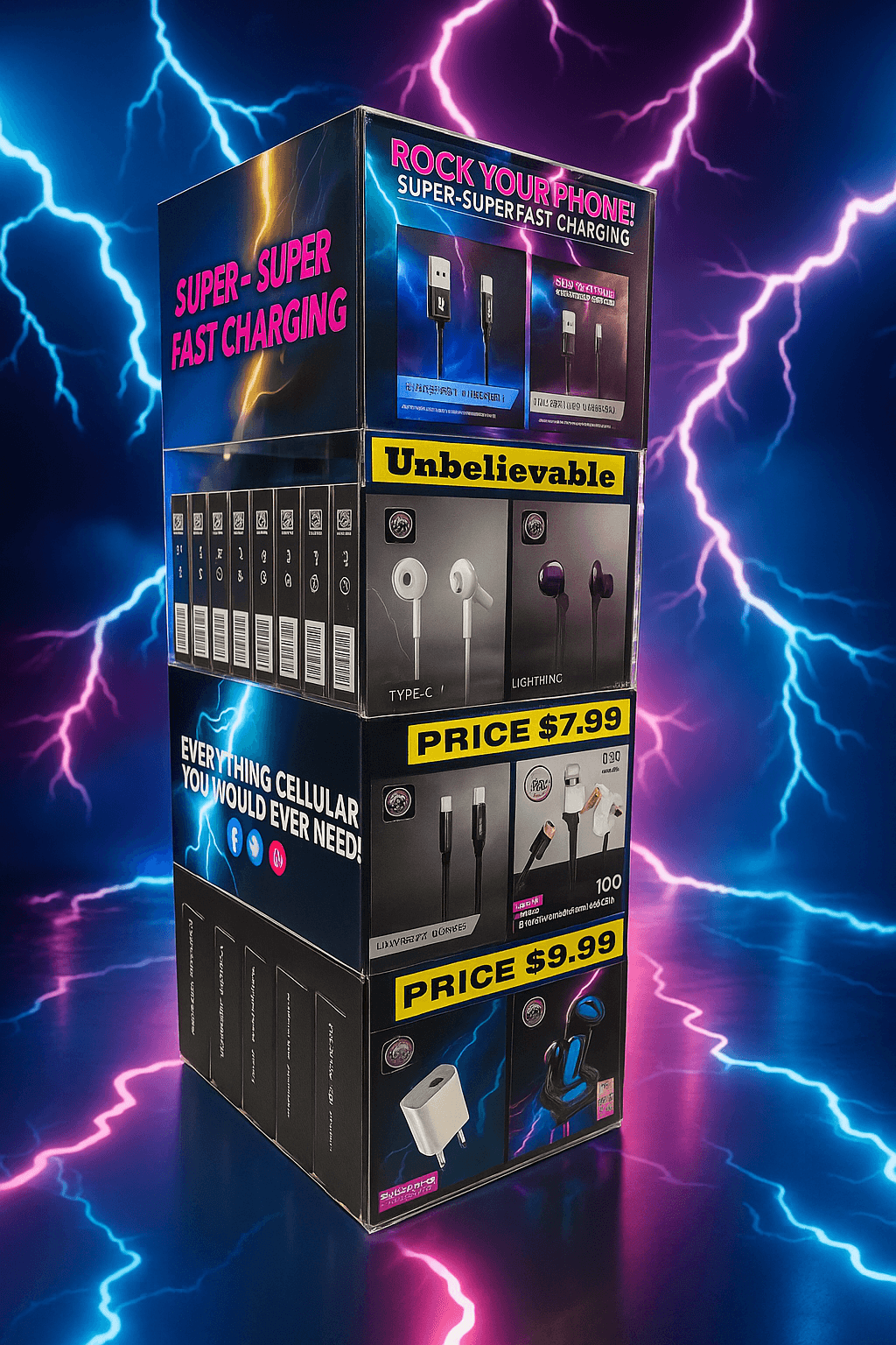 FastCell Super-Fast mobile accessories display